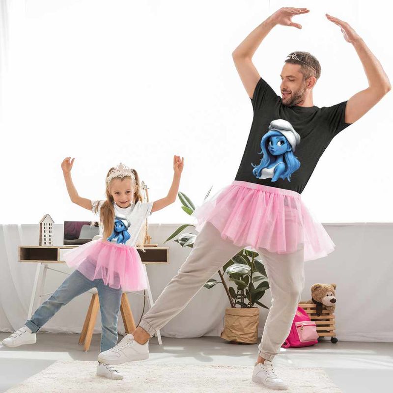 Fashion, accesorii si bijuterii - Copii - Imbracaminte copii - Tricouri copii - Tricou Copii Fete Strumfita Printesa Elf CoolTrend, negru, marime L Copii - Infinity.ro