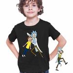 Fashion, accesorii si bijuterii - Copii - Imbracaminte copii - Tricouri copii - Tricou Copii Baieti Rick and Morty Casca Ochii, negru, marime S Copii - Infinity.ro