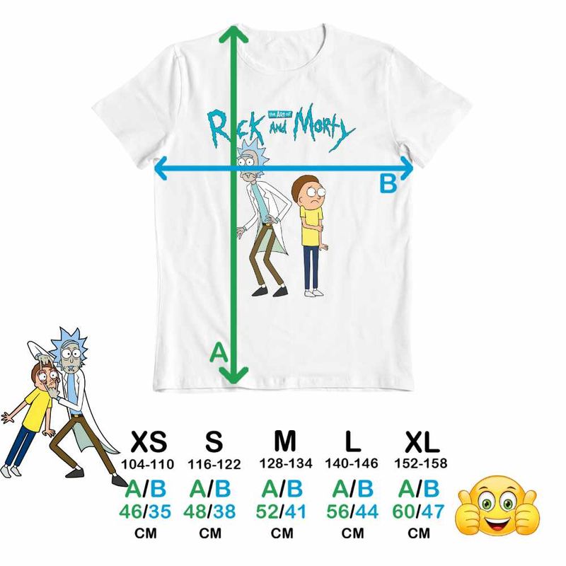 Fashion, accesorii si bijuterii - Copii - Imbracaminte copii - Tricouri copii - Tricou Copii Fete Rick and Morty Cartoon Network, alb, marime M Copii - Infinity.ro