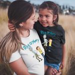 Fashion, accesorii si bijuterii - Copii - Imbracaminte copii - Tricouri copii - Tricou Copii Fete Rick and Morty Cartoon Network, alb, marime M Copii - Infinity.ro