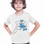 Fashion, accesorii si bijuterii - Copii - Imbracaminte copii - Tricouri copii - Tricou Copii Baieti Strumfii Neindemanaticul Impiedicatul CoolTrend, alb, marime M Copii - Infinity.ro