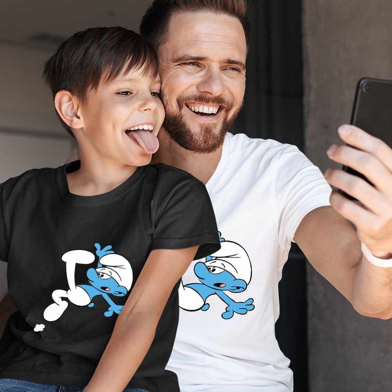 Fashion, accesorii si bijuterii - Copii - Imbracaminte copii - Tricouri copii - Tricou Copii Baieti Strumfii Neindemanaticul Impiedicatul CoolTrend, alb, marime M Copii - Infinity.ro