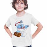 Fashion, accesorii si bijuterii - Copii - Imbracaminte copii - Tricouri copii - Tricou Copii Baieti Doctorul Strumfii Urgenta Medic CoolTrend, alb, marime XL Copii - Infinity.ro