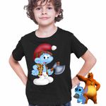 Fashion, accesorii si bijuterii - Copii - Imbracaminte copii - Tricouri copii - Tricou Copii Baieti Strumf Padurarul CoolTrend, negru, marime L Copii - Infinity.ro