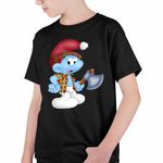 Fashion, accesorii si bijuterii - Copii - Imbracaminte copii - Tricouri copii - Tricou Copii Baieti Strumf Padurarul CoolTrend, negru, marime L Copii - Infinity.ro