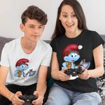 Fashion, accesorii si bijuterii - Copii - Imbracaminte copii - Tricouri copii - Tricou Copii Baieti Strumf Padurarul CoolTrend, negru, marime L Copii - Infinity.ro