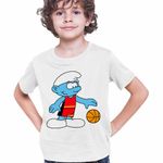 Fashion, accesorii si bijuterii - Copii - Imbracaminte copii - Tricouri copii - Tricou Copii Baieti Strumfii Baschet Strumpii CoolTrend, alb, marime S Copii - Infinity.ro