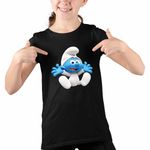 Fashion, accesorii si bijuterii - Copii - Imbracaminte copii - Tricouri copii - Tricou Copii Fete Bebe Strumf Strunf CoolTrend, negru, marime XS Copii - Infinity.ro