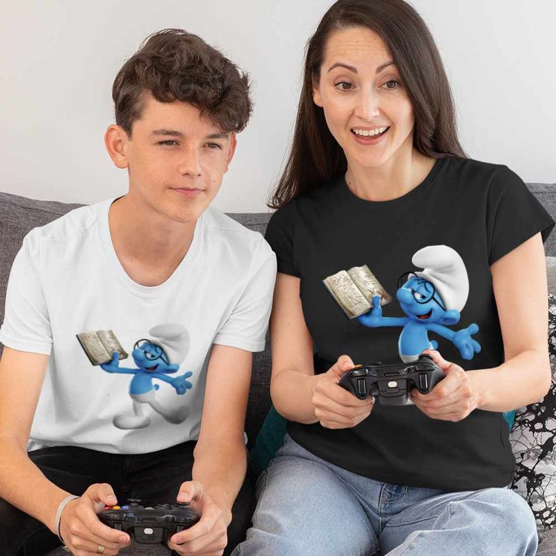 Fashion, accesorii si bijuterii - Copii - Imbracaminte copii - Tricouri copii - Tricou Copii Baieti Istetul Strumfii CoolTrend, negru, marime M Copii - Infinity.ro