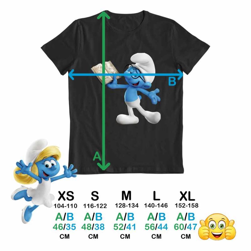 Fashion, accesorii si bijuterii - Copii - Imbracaminte copii - Tricouri copii - Tricou Copii Baieti Istetul Strumfii CoolTrend, negru, marime M Copii - Infinity.ro