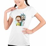 Fashion, accesorii si bijuterii - Copii - Imbracaminte copii - Tricouri copii - Tricou Copii Fete Rick and Morty Exploratori Spatiali, alb, marime L Copii - Infinity.ro