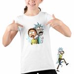 Fashion, accesorii si bijuterii - Copii - Imbracaminte copii - Tricouri copii - Tricou Copii Fete Rick and Morty Exploratori Spatiali, alb, marime L Copii - Infinity.ro