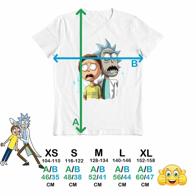 Fashion, accesorii si bijuterii - Copii - Imbracaminte copii - Tricouri copii - Tricou Copii Fete Rick and Morty Exploratori Spatiali, alb, marime L Copii - Infinity.ro