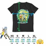 Fashion, accesorii si bijuterii - Copii - Imbracaminte copii - Tricouri copii - Tricou Copii Fete Rick and Morty Planete Spatiu, negru, marime S Copii - Infinity.ro