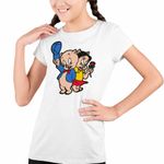 Fashion, accesorii si bijuterii - Copii - Imbracaminte copii - Tricouri copii - Tricou Copii Fete Porky Petunia Looney Tunes, alb, marime M Copii - Infinity.ro
