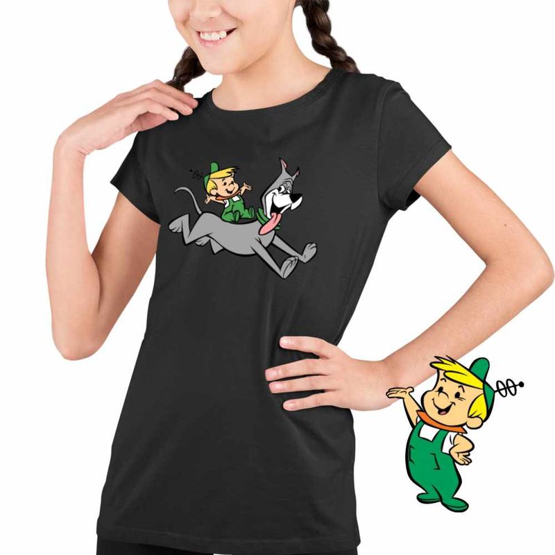 Fashion, accesorii si bijuterii - Copii - Imbracaminte copii - Tricouri copii - Tricou Copii Fete Familia Jetson Elroy Astro Catel, negru, marime XL Copii - Infinity.ro