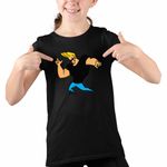 Fashion, accesorii si bijuterii - Copii - Imbracaminte copii - Tricouri copii - Tricou Copii Fete Johnny Bravo Elvis Presley Sport, negru, marime XL Copii - Infinity.ro