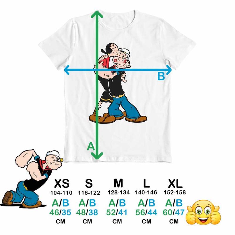 Fashion, accesorii si bijuterii - Copii - Imbracaminte copii - Tricouri copii - Tricou Copii Baieti Popeye Marinarul Olive Pupat Dragobete, alb, marime M Copii - Infinity.ro
