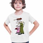 Fashion, accesorii si bijuterii - Copii - Imbracaminte copii - Tricouri copii - Tricou Copii Baieti Curaj Cainele Fricos Bunicu Beagle, alb, marime S Copii - Infinity.ro