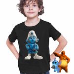 Fashion, accesorii si bijuterii - Copii - Imbracaminte copii - Tricouri copii - Tricou Copii Baieti Strumfii Scotianul Roscatul CoolTrend, negru, marime S Copii - Infinity.ro