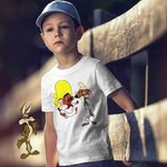 Fashion, accesorii si bijuterii - Copii - Imbracaminte copii - Tricouri copii - Tricou Copii Baieti Speedy Gonzales Slowpoke Rodriguez, alb, marime L Copii - Infinity.ro