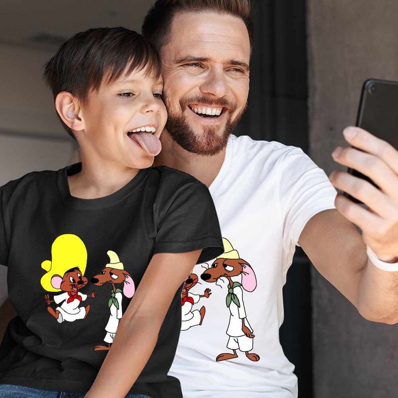 Fashion, accesorii si bijuterii - Copii - Imbracaminte copii - Tricouri copii - Tricou Copii Baieti Speedy Gonzales Slowpoke Rodriguez, alb, marime L Copii - Infinity.ro