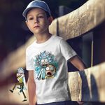 Fashion, accesorii si bijuterii - Copii - Imbracaminte copii - Tricouri copii - Tricou Copii Baieti Rick and Morty Cercetator Nepot Asistent, alb, marime L Copii - Infinity.ro