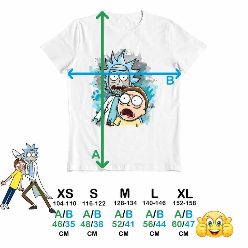 Fashion, accesorii si bijuterii - Copii - Imbracaminte copii - Tricouri copii - Tricou Copii Baieti Rick and Morty Cercetator Nepot Asistent, alb, marime L Copii - Infinity.ro