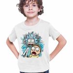 Fashion, accesorii si bijuterii - Copii - Imbracaminte copii - Tricouri copii - Tricou Copii Baieti Rick and Morty Cercetator Nepot Asistent, alb, marime L Copii - Infinity.ro