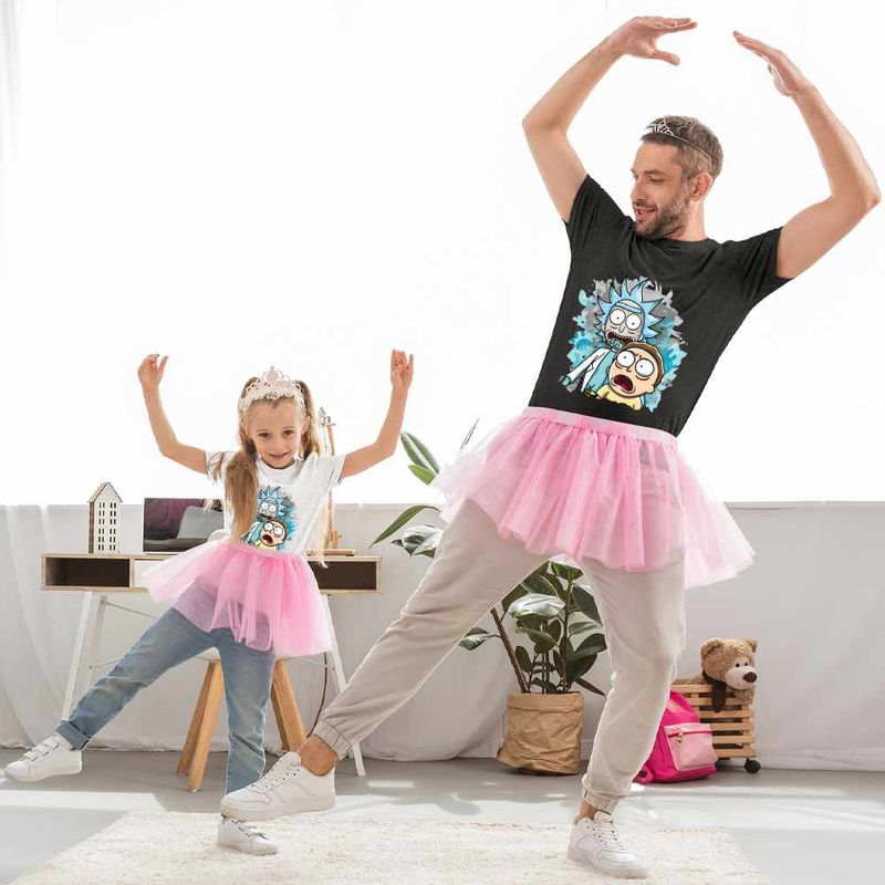 Fashion, accesorii si bijuterii - Copii - Imbracaminte copii - Tricouri copii - Tricou Copii Fete Rick and Morty Cercetator Nepot Asistent, negru, marime S Copii - Infinity.ro