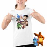 Fashion, accesorii si bijuterii - Copii - Imbracaminte copii - Tricouri copii - Tricou Copii Fete Taffy Mr Bean Creeper Balerina Labubu Harry Potter CoolTrend, alb, marime M Copii - Infinity.ro
