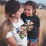 Fashion, accesorii si bijuterii - Copii - Imbracaminte copii - Tricouri copii - Tricou Copii Fete Taffy Mr Bean Creeper Balerina Labubu Harry Potter CoolTrend, alb, marime M Copii - Infinity.ro