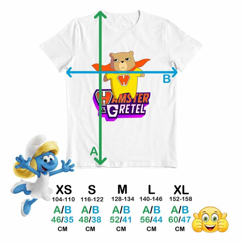 Fashion, accesorii si bijuterii - Copii - Imbracaminte copii - Tricouri copii - Tricou Copii Baieti Hamster Gretel Super Erou CoolTrend, alb, marime XS Copii - Infinity.ro