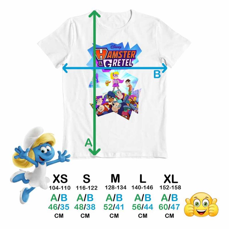 Fashion, accesorii si bijuterii - Copii - Imbracaminte copii - Tricouri copii - Tricou Copii Fete Hamster Gretel Desen Animat CoolTrend, alb, marime XL Copii - Infinity.ro