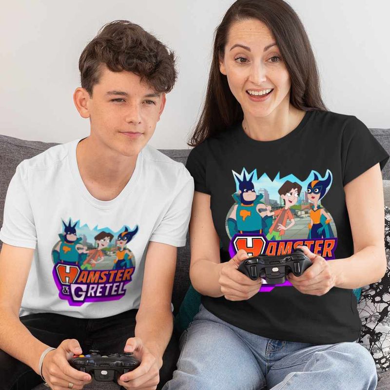 Fashion, accesorii si bijuterii - Copii - Imbracaminte copii - Tricouri copii - Tricou Copii Baieti Kevin Grant Gomez Hamster Gretel CoolTrend, negru, marime XL Copii - Infinity.ro