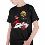 Fashion, accesorii si bijuterii - Copii - Imbracaminte copii - Tricouri copii - Tricou Copii Baieti Miraculos Buburuza Motanul Noir CoolTrend, negru, marime XL Copii - Infinity.ro