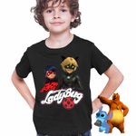 Fashion, accesorii si bijuterii - Copii - Imbracaminte copii - Tricouri copii - Tricou Copii Baieti Miraculos Buburuza Motanul Noir CoolTrend, negru, marime XL Copii - Infinity.ro