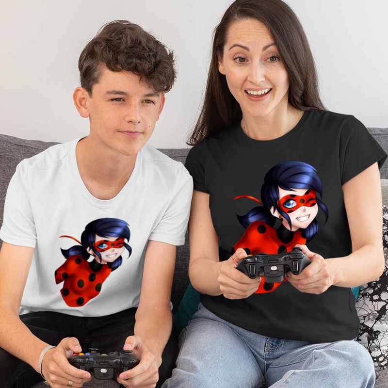 Fashion, accesorii si bijuterii - Copii - Imbracaminte copii - Tricouri copii - Tricou Copii Baieti Miraculos Buburuza Marinette Ladybug Miraculous CoolTrend, negru, marime S Copii - Infinity.ro