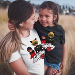 Fashion, accesorii si bijuterii - Copii - Imbracaminte copii - Tricouri copii - Tricou Copii Fete Miraculos Buburuza Motanul Noir CoolTrend, alb, marime XL Copii - Infinity.ro