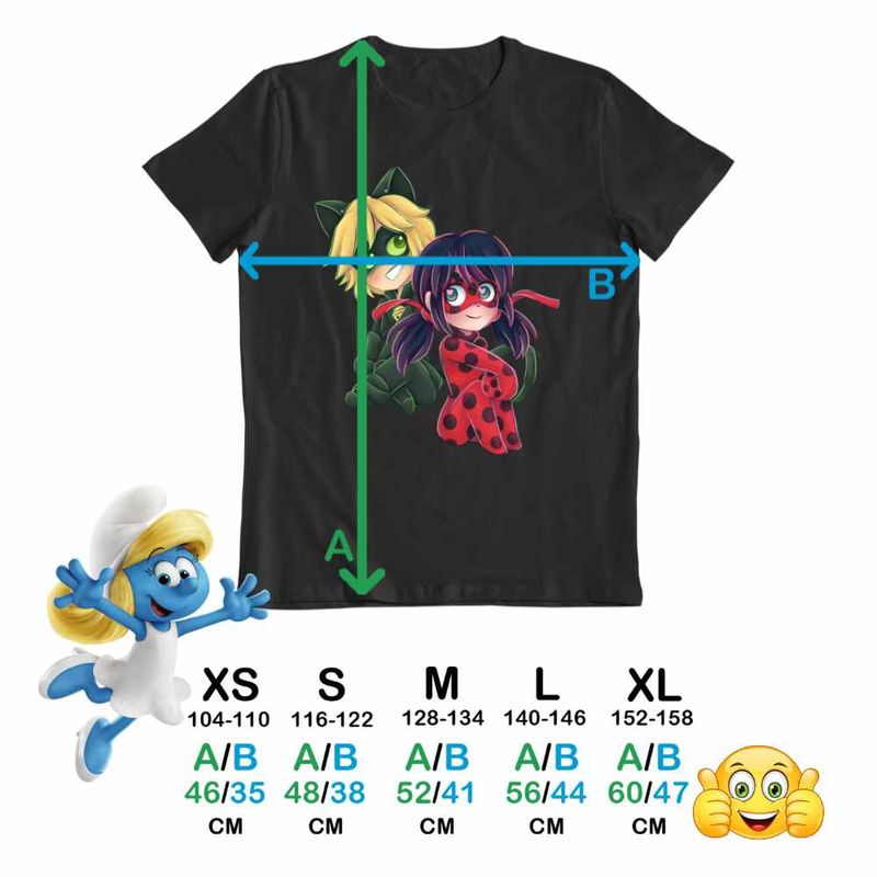 Fashion, accesorii si bijuterii - Copii - Imbracaminte copii - Tricouri copii - Tricou Copii Baieti Miraculos Animatie Buburuza Adrien Noir CoolTrend, negru, marime XS Copii - Infinity.ro