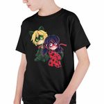 Fashion, accesorii si bijuterii - Copii - Imbracaminte copii - Tricouri copii - Tricou Copii Baieti Miraculos Animatie Buburuza Adrien Noir CoolTrend, negru, marime XS Copii - Infinity.ro