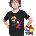 Fashion, accesorii si bijuterii - Copii - Imbracaminte copii - Tricouri copii - Tricou Copii Baieti Miraculos Animatie Buburuza Adrien Noir CoolTrend, negru, marime XS Copii - Infinity.ro