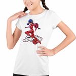 Fashion, accesorii si bijuterii - Copii - Imbracaminte copii - Tricouri copii - Tricou Copii Fete Buburuza Marinette Tikki Ladybug Miraculos CoolTrend, alb, marime M Copii - Infinity.ro