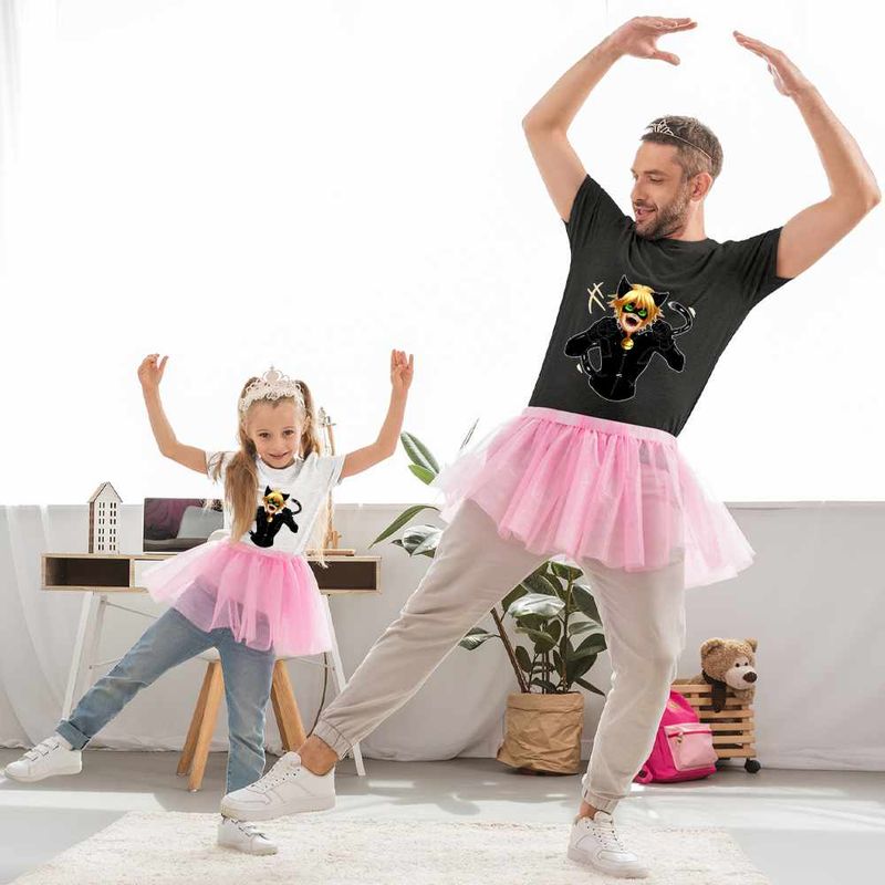 Fashion, accesorii si bijuterii - Copii - Imbracaminte copii - Tricouri copii - Tricou Copii Fete Adrian Agreste Miraculos Adrien Motanul Negru Noir CoolTrend, negru, marime L Copii - Infinity.ro