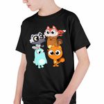 Fashion, accesorii si bijuterii - Copii - Imbracaminte copii - Tricouri copii - Tricou Copii Baieti Kiff Chibi Toti Anime CoolTrend, negru, marime M Copii - Infinity.ro