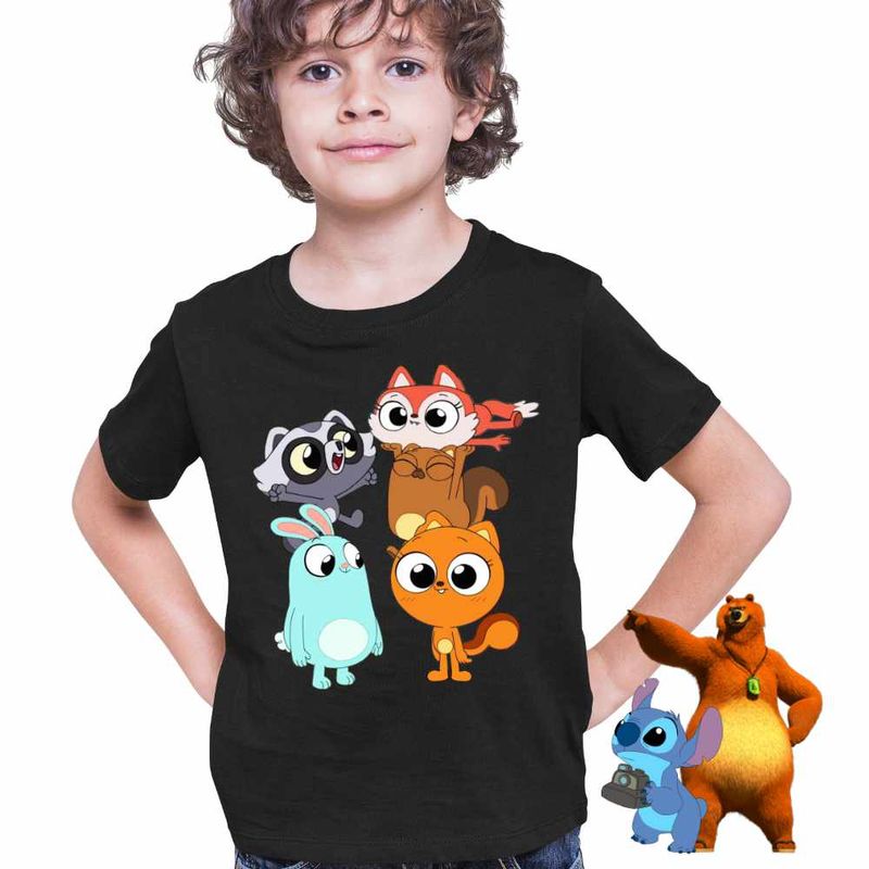 Fashion, accesorii si bijuterii - Copii - Imbracaminte copii - Tricouri copii - Tricou Copii Baieti Kiff Chibi Toti Anime CoolTrend, negru, marime M Copii - Infinity.ro