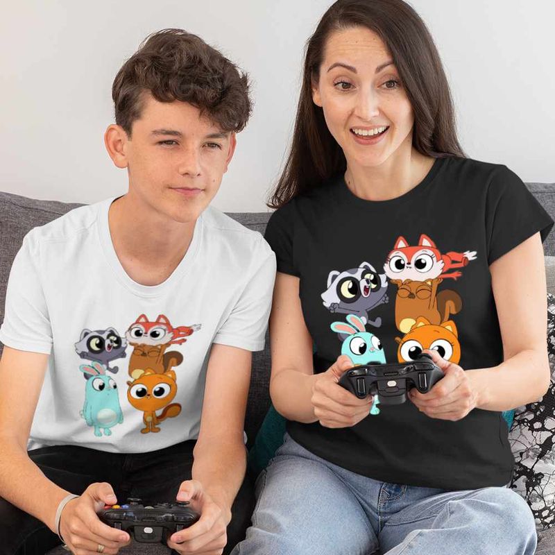 Fashion, accesorii si bijuterii - Copii - Imbracaminte copii - Tricouri copii - Tricou Copii Baieti Kiff Chibi Toti Anime CoolTrend, negru, marime M Copii - Infinity.ro