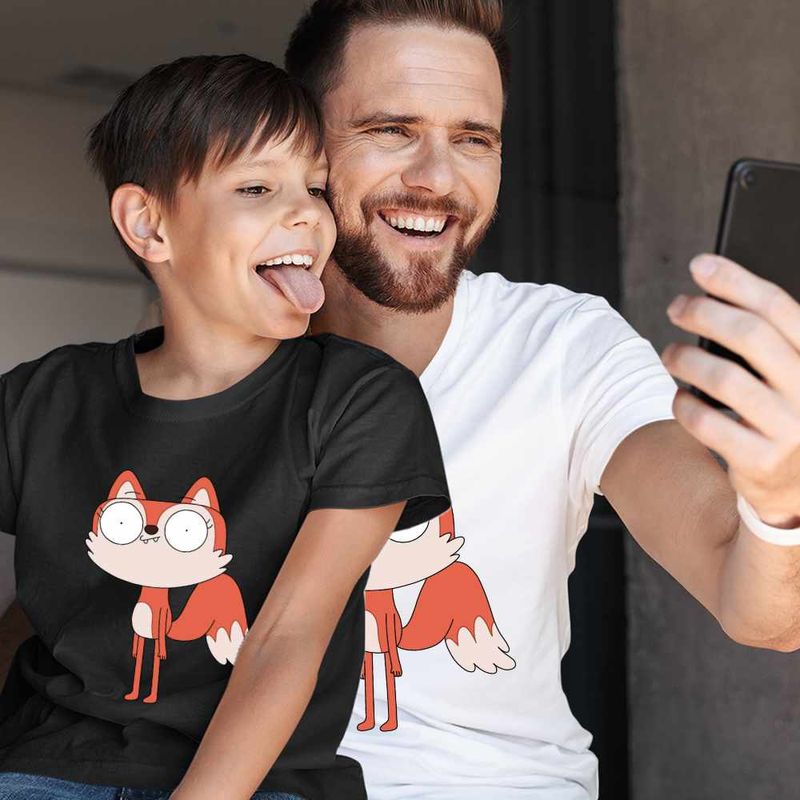 Fashion, accesorii si bijuterii - Copii - Imbracaminte copii - Tricouri copii - Tricou Copii Baieti Candle Fox Kiff Dublat CoolTrend, alb, marime XS Copii - Infinity.ro