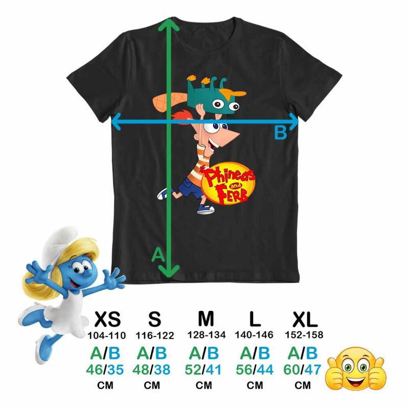 Fashion, accesorii si bijuterii - Copii - Imbracaminte copii - Tricouri copii - Tricou Copii Fete Phineas si Ferb Dublat Perry Alearga CoolTrend, negru, marime S Copii - Infinity.ro