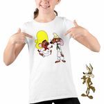 Fashion, accesorii si bijuterii - Copii - Imbracaminte copii - Tricouri copii - Tricou Copii Fete Speedy Gonzales Slowpoke Rodriguez, alb, marime XL Copii - Infinity.ro